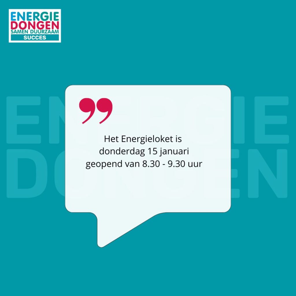 donderdag 15 januari aangepaste openingstijden